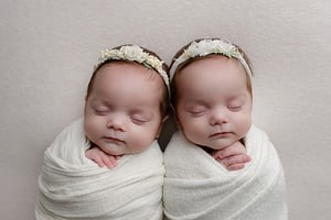 Foceni miminek dvojcata v newborn atelieru